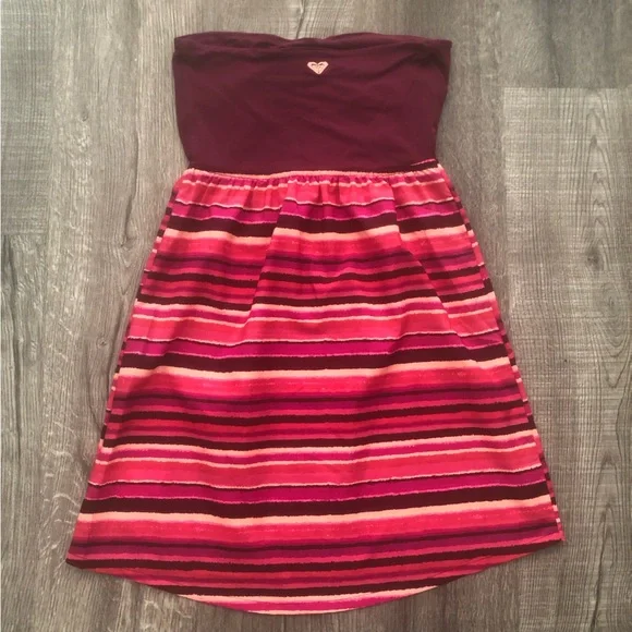 Roxy | Dresses | Roxy Strapless Summer Swim Coverup Beach Dress | Poshmark